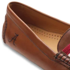 Alabama Surcingle Driving Shoes (Garnet-White) (Chestnut Leather-Logo)