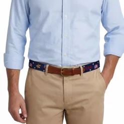 Americana Pattern Belt (Dark Navy)
