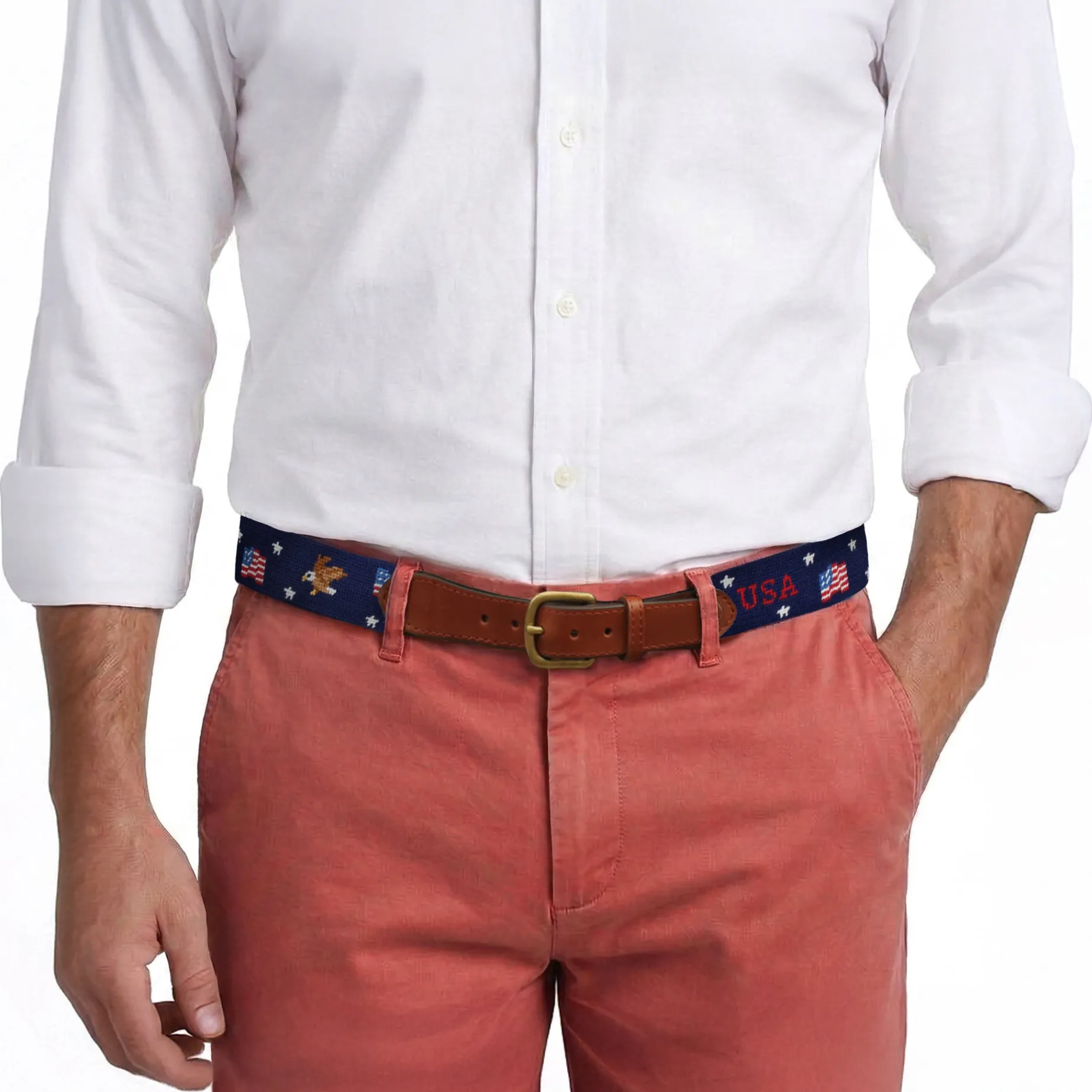 Americana Pattern Belt (Dark Navy)