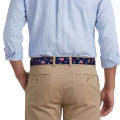 Americana Pattern Belt (Dark Navy)