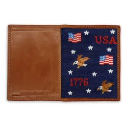 Americana Pattern Passport Case (Dark Navy)