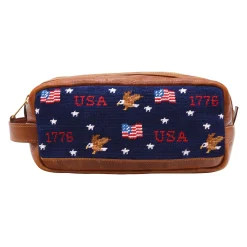 Americana Pattern Toiletry Bag (Dark Navy)