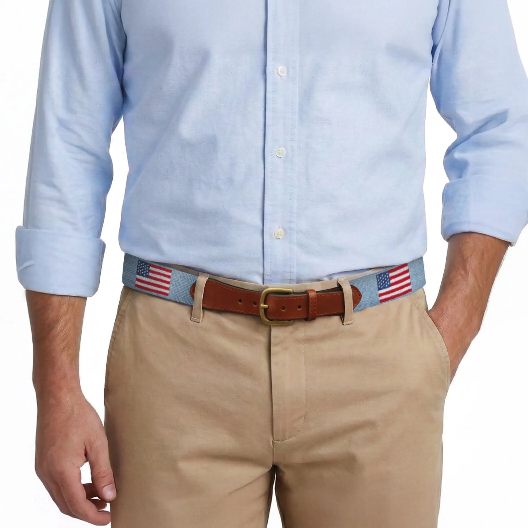American Flag Belt (Antique Blue)
