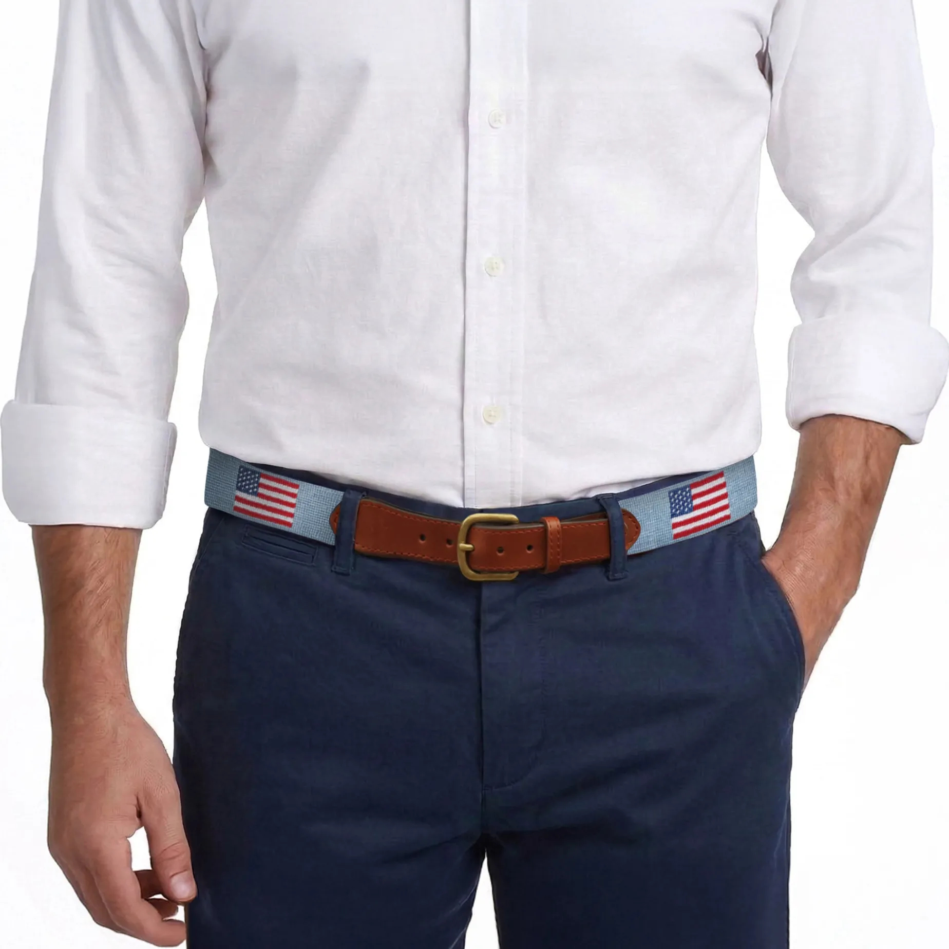 American Flag Belt (Antique Blue)