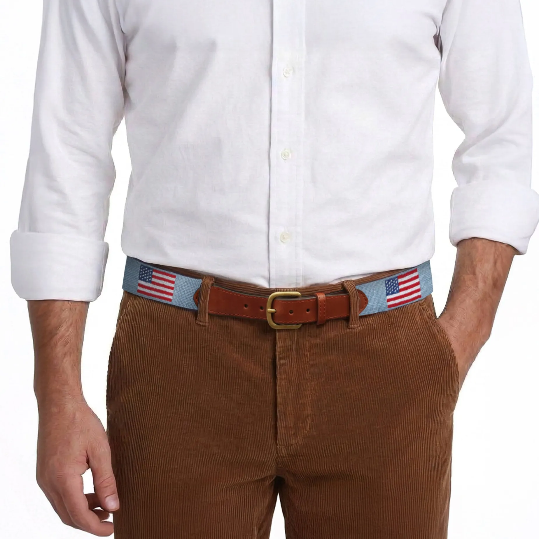 American Flag Belt (Antique Blue)