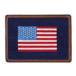 American Flag Card Wallet (Dark Navy)