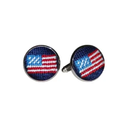 American Flag Cufflinks (Dark Navy)