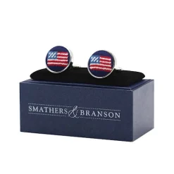 American Flag Cufflinks (Dark Navy)