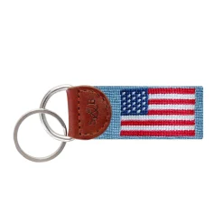 American Flag Key Fob (Antique Blue)
