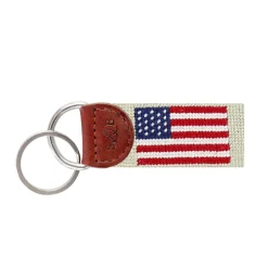 American Flag Key Fob (Light Khaki)