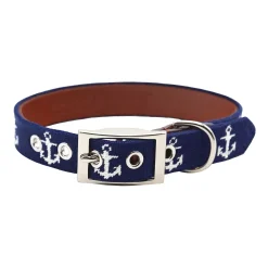 Anchor Dog Collar (Dark Navy)