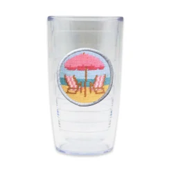 Beach Chairs Scene Tumbler (Pink Chairs)