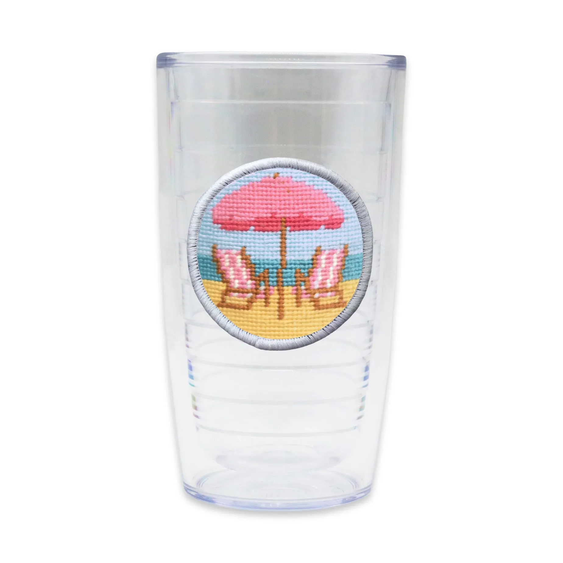 Beach Chairs Scene Tumbler (Pink Chairs)