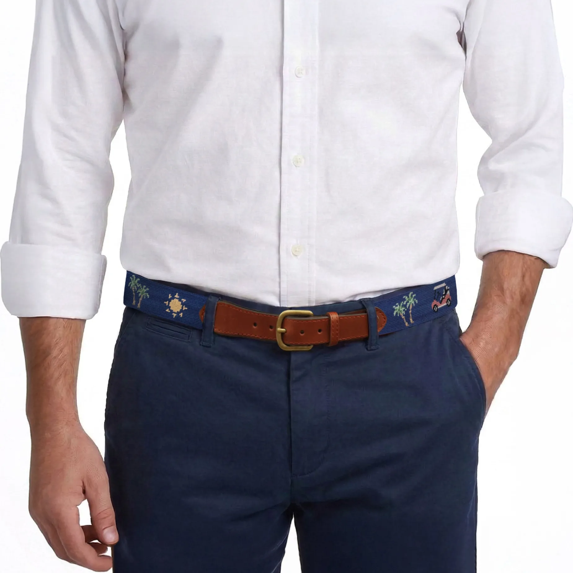 Beachy Golf Belt (Classic Navy)