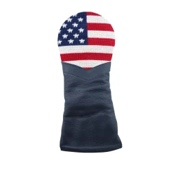 Big American Flag Fairway Headcover (Indigo Leather)