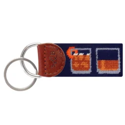 Bourbon Five Ways Key Fob (Dark Navy)