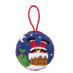 Chimney Santa Ornament