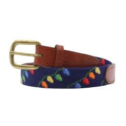 Christmas Lights Children's Belt (Dark Navy)