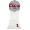 Coors Light Driver Headcover (Light Grey) (White Leather)