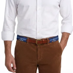 Crossed Clubs Belt (Classic Navy)