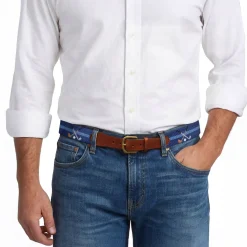 Crossed Clubs Belt (Classic Navy)