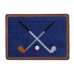 Crossed Clubs Card Wallet (Classic Navy)