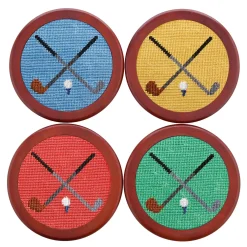 Crossed Clubs Coasters
