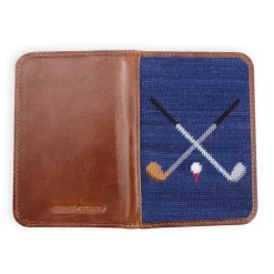 Crossed Clubs Golf Scorecard Holder (Classic Navy)