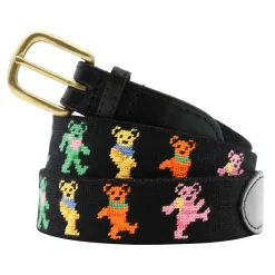Dancing Bears Belt (Black) (Black Leather)