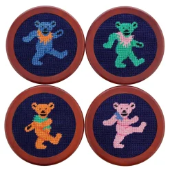Dancing Bears Coasters (Dark Navy)
