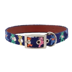 Dancing Bears Dog Collar (Dark Navy)