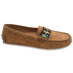 Dancing Bears Driving Shoes (Dark Navy) (Cognac Suede)
