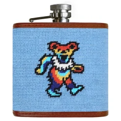 Dancing Bears Tie Dye Flask (Light Blue)