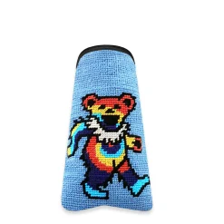 Dancing Bear Tie Dye Putter Headcover (Light Blue)