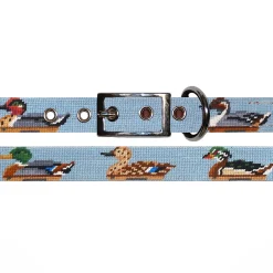 Duck Decoys Dog Collar (Antique Blue)