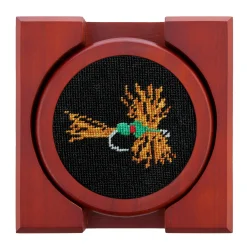 Fishing Flies Coasters (Black)