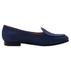 Fox Head Women's Linen Belgian Loafers (Navy Linen)