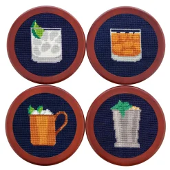 Gentlemen's Drinks Coasters (Dark Navy)