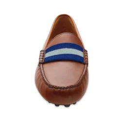 Georgetown Surcingle Driving Shoes (Classic Navy-Grey) (Chestnut Leather - Logo)