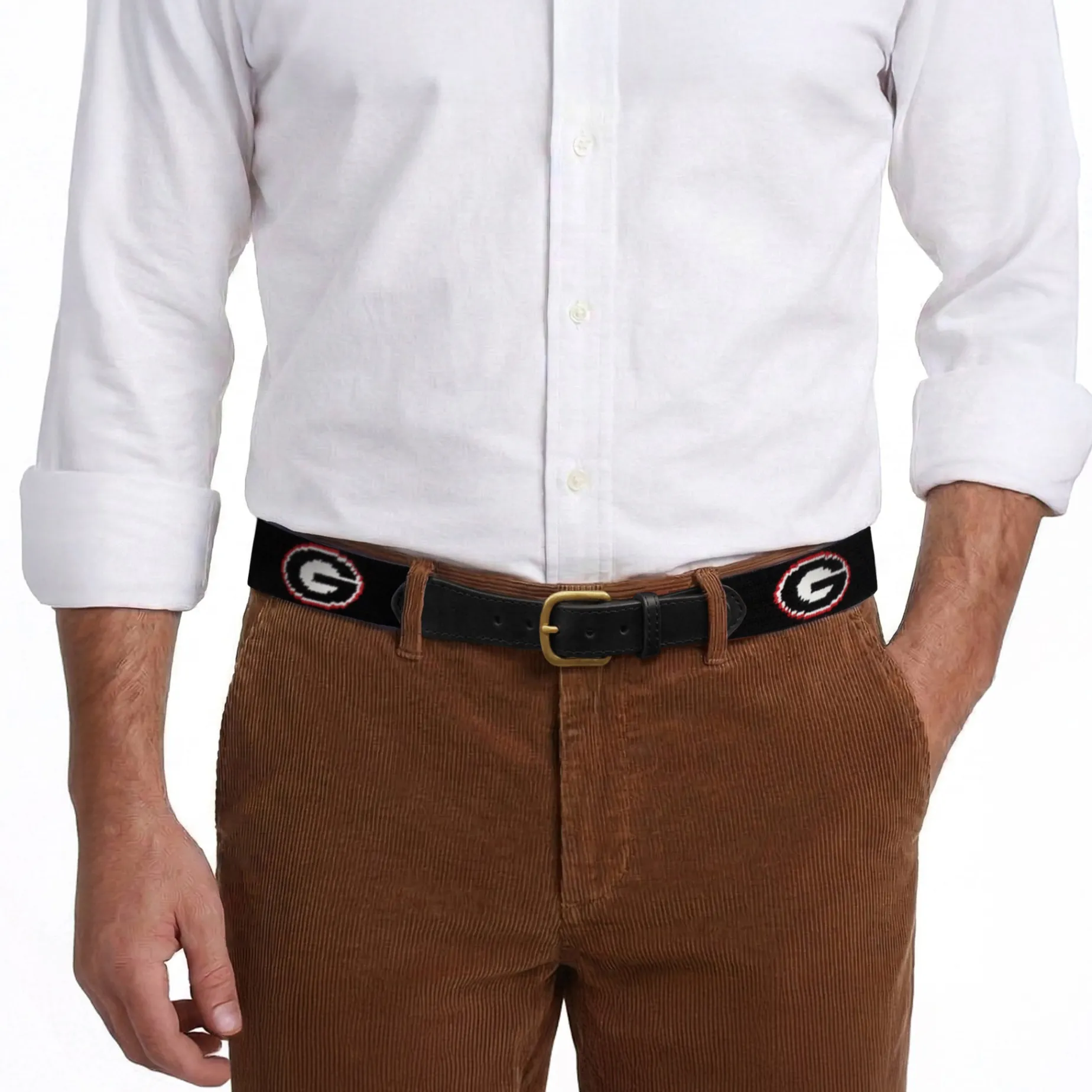 Georgia G Belt (Black) (Black Leather)