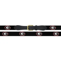 Georgia G Belt (Black) (Black Leather)