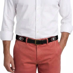 Georgia G Belt (Black) (Black Leather)