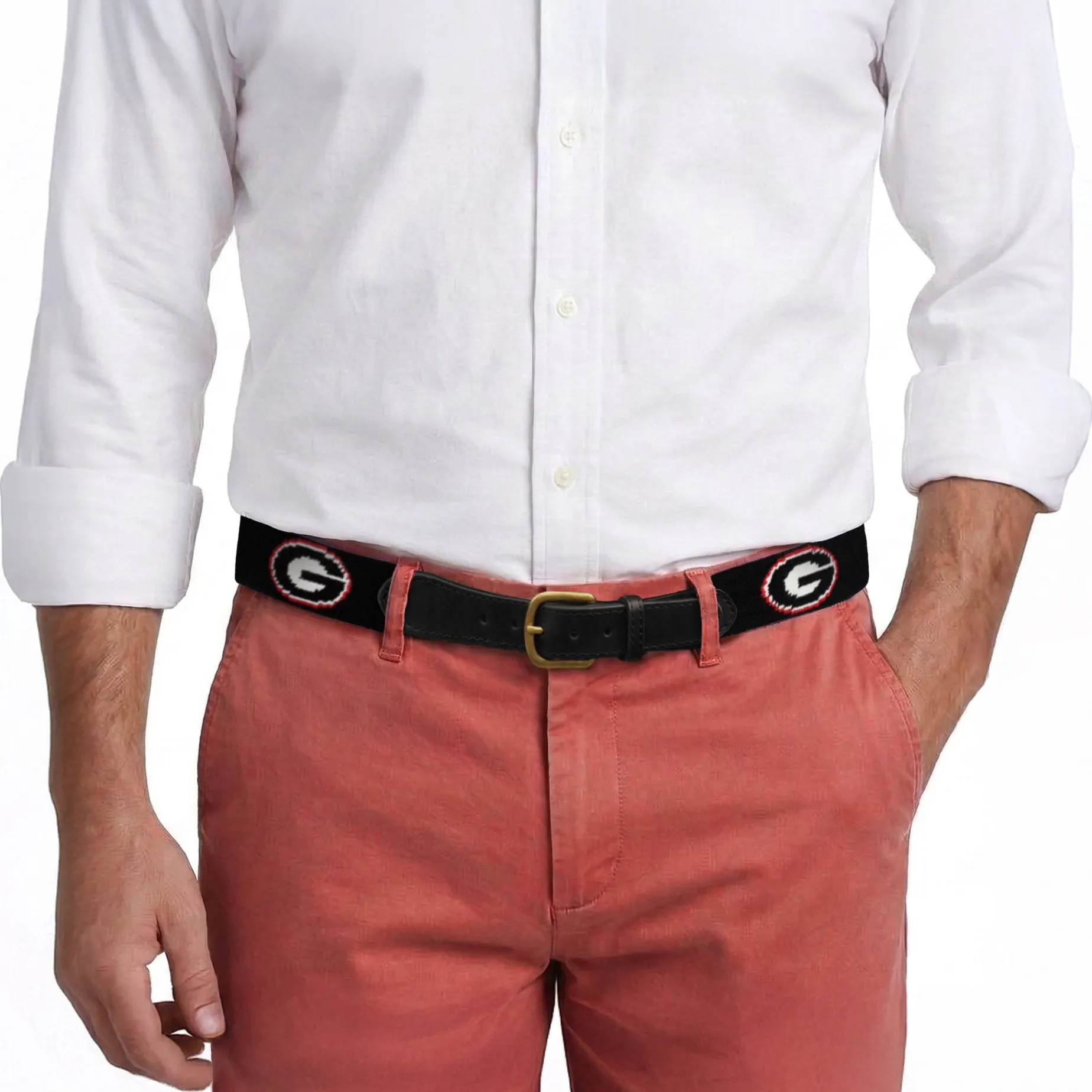 Georgia G Belt (Black) (Black Leather)