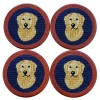 Golden Retriever Head Coasters (Classic Navy)