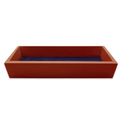 Golden Retriever Valet Tray (Classic Navy) (Chestnut Wood)