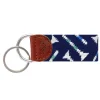 Golf Tee Pattern Key Fob (Dark Navy)