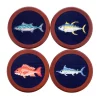 Gulf Coast Fish Coasters (Dark Navy)