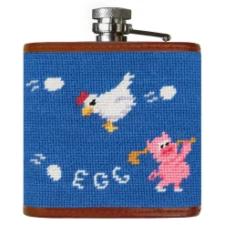 Ham and Egging Flask (Blue)