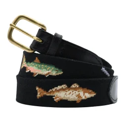 Hunting and Fishing Belt (Black) (Black Leather)