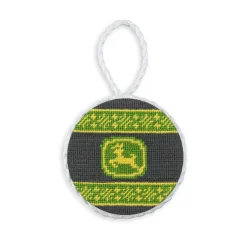 John Deere Fairisle Ornament (Charcoal)